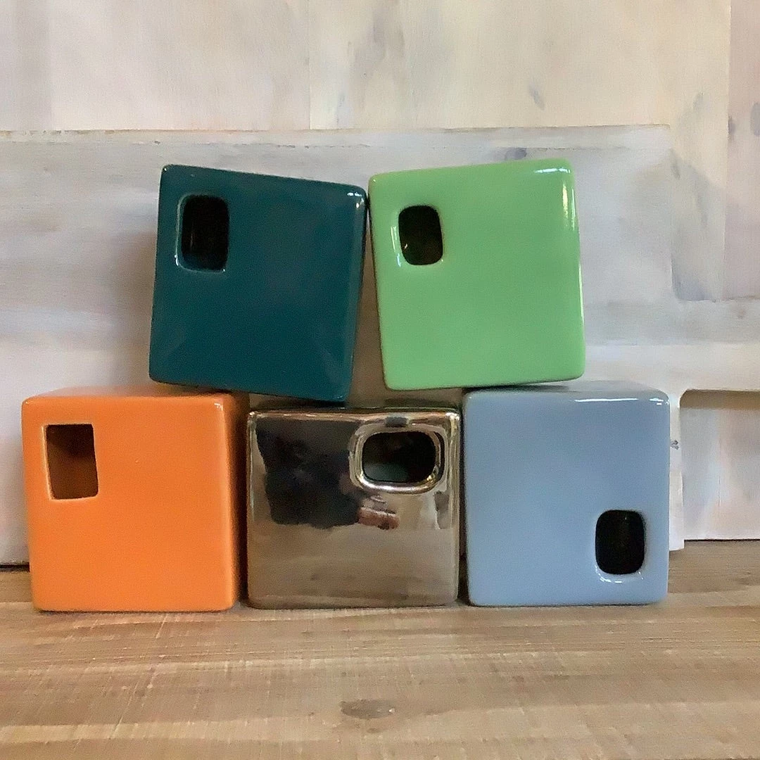 Petals And Blooms Decor Square Ceramic Candle Holder Assorted Colors 1 Petals And Blooms Decor Square Ceramic Candle Holder Assorted Colors