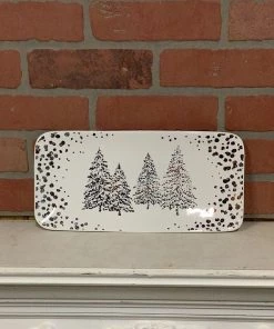 Petals And Blooms Home Decor Gold Christmas Tree Serving Platter Christmas Decor