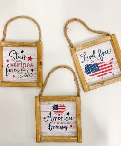 Petals And Blooms Home Decor Americana Hanging Wall Signs With Sayings