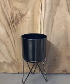 Petals And Blooms Home Decor Metal Planter With V Stand Vases & Pots