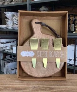 Petals And Blooms Home Decor Cheese Board Gift Set Charcuterie & Wood Accessories