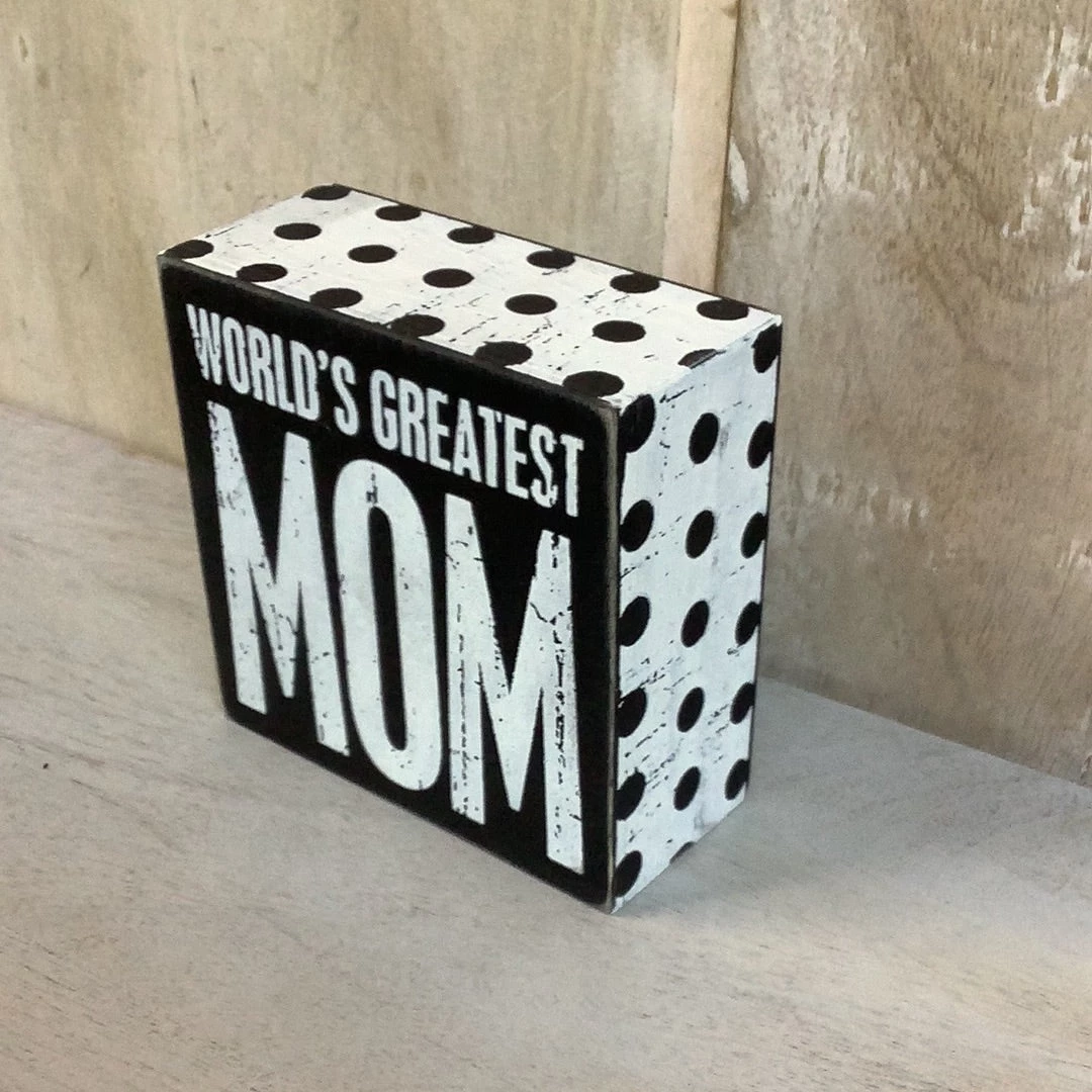 Petals And Blooms Decor Worlds Greatest Mom Block Sign Everyday Decor 2 Petals And Blooms Decor Worlds Greatest Mom Block Sign Everyday Decor