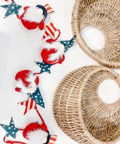 Petals And Blooms Home Decor America Gnome Garland Gnomes