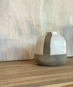 Petals And Blooms Decor Everyday Decor Small White/Grey Bud Vase