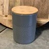 Petals And Blooms Decor Large Ceramic Grey Dot Canister