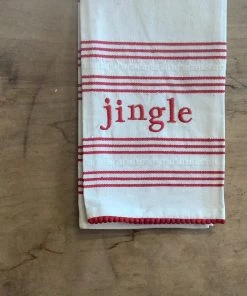 Petals And Blooms Home Decor Jingle Embroidered Dishtowel