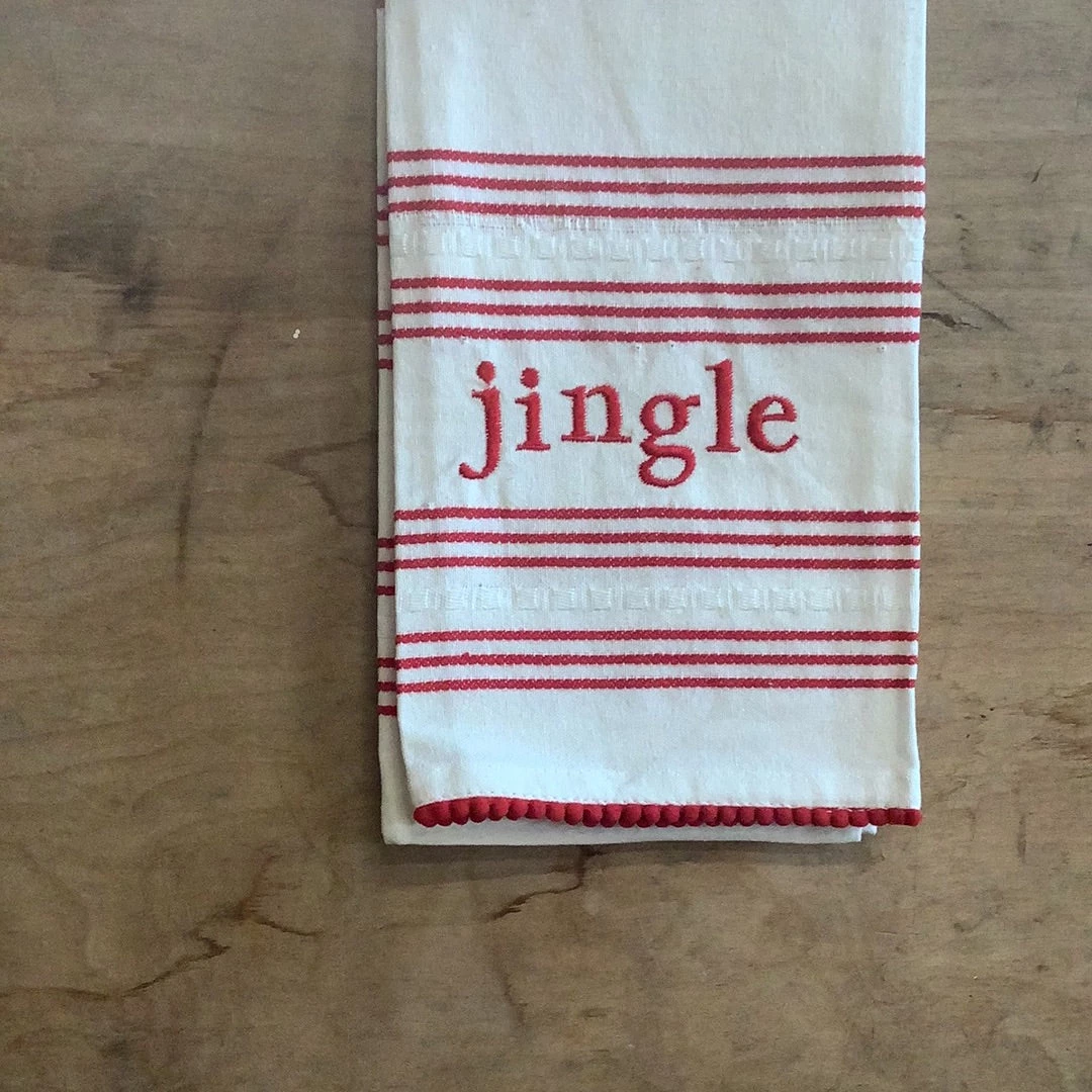 Petals And Blooms Home Decor Jingle Embroidered Dishtowel 1 Petals And Blooms Home Decor Jingle Embroidered Dishtowel