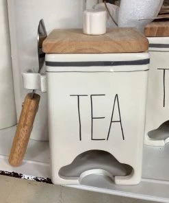 Petals And Blooms Decor Everyday Decor Tea Bag Caddy With Spoon