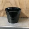 Petals And Blooms Decor Everyday Decor Small Black Glossy Ribbed Pot