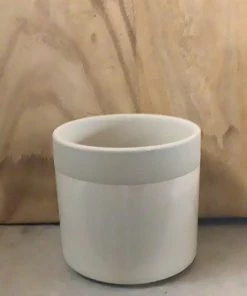 Petals And Blooms Decor Large Beige 2-Tone Pot W/ Crackle