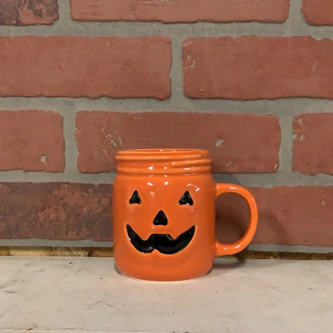 Petals And Blooms Home Decor Jack O Lantern Ceramic Jar Mug Fall & Halloween Decor 1 Petals And Blooms Home Decor Jack O Lantern Ceramic Jar Mug Fall & Halloween Decor