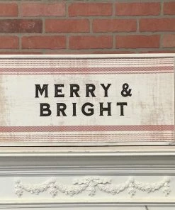 Petals And Blooms Home Decor Christmas Decor Reversible “Sweater Weather” + “ Merry & Bright” Sign