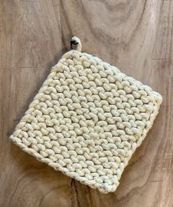 Petals And Blooms Home Decor Yellow Crochet Pot Holder