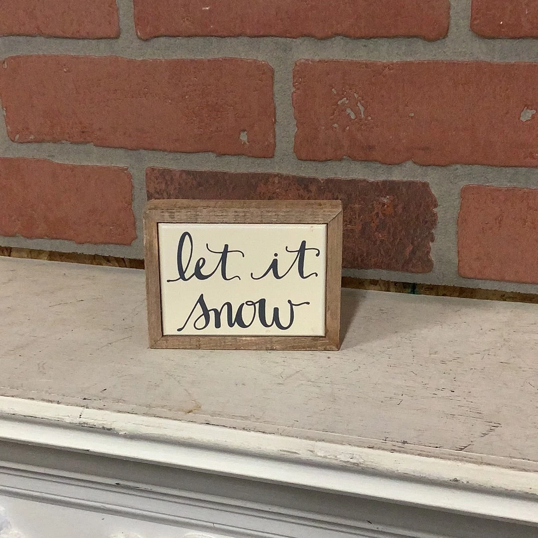 Petals And Blooms Home Decor Box Sign Mini - Let It Snow Signs + Wall Decor 1 Petals And Blooms Home Decor Box Sign Mini - Let It Snow Signs + Wall Decor