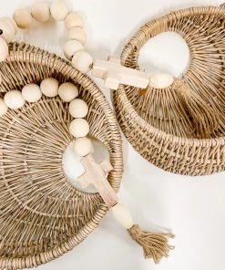 Petals And Blooms Home Decor Table Top Decor Cross Wood Bead Garland