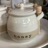 Petals And Blooms Decor Stoneware Honey Jar