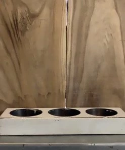 Petals And Blooms Home Decor 3 Hole Cheese Mold | White Wood Décor