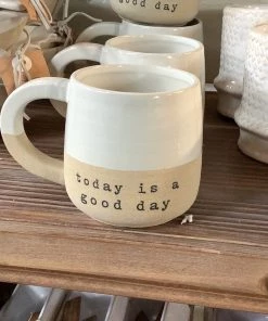 Petals And Blooms Decor Good Day Stoneware Tea Mug