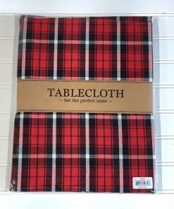 Petals And Blooms Home Decor Glad Tidings Plaid Tablecloth Christmas Decor