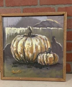 Petals And Blooms Home Decor Inset Large Block Sign - Pumpkins