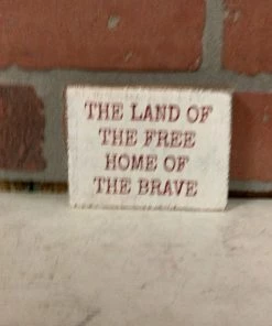 Petals And Blooms Home Decor Signs + Wall Decor Block Sign “the Land Poof The Free Home Of The Brave”