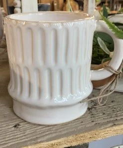 Petals And Blooms Decor Dashes Stoneware Mug Everyday Decor