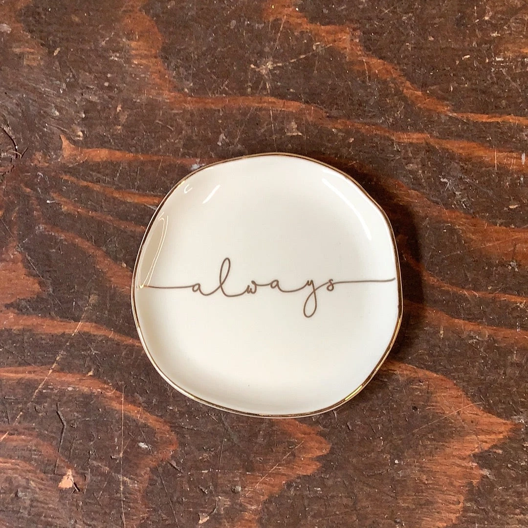 Petals And Blooms Home Decor Trinket Tray “always” 1 Petals And Blooms Home Decor Trinket Tray “always”