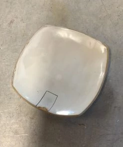 Petals And Blooms Decor Everyday Decor Small Stoneware Plate W/ Black Line Design