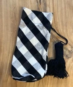 Petals And Blooms Home Decor Kitchen Essentials Buffalo Check Wine Bag