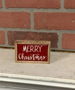 Petals And Blooms Home Decor Box Sign Mini - Christmas