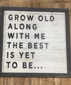 Petals And Blooms Home Decor Signs + Wall Decor Sentiment Pine Wood Framed Signs