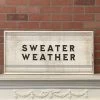 Petals And Blooms Home Decor Christmas Decor Reversible “Sweater Weather” + “ Merry & Bright” Sign