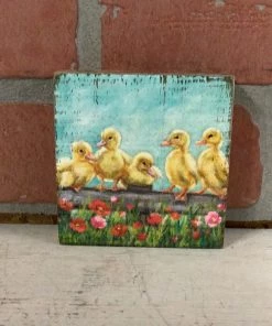 Petals And Blooms Home Decor Block Sign Ducklings