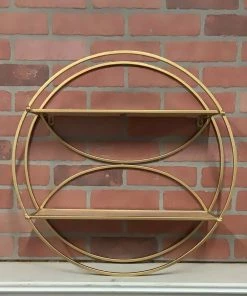 Petals And Blooms Home Decor Gold Contemporary Inspired Circle Shelf 5 Petals And Blooms Home Decor Gold Contemporary Inspired Circle Shelf