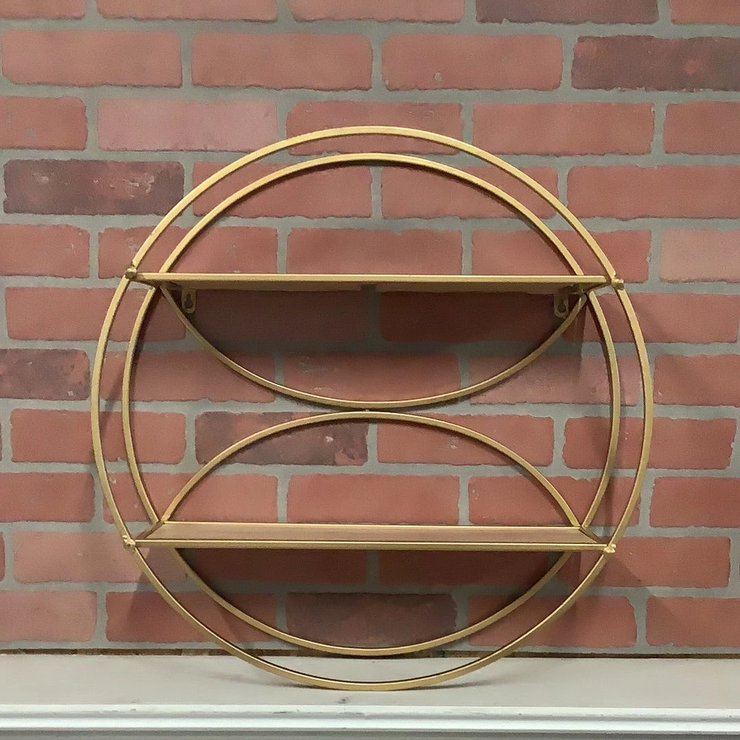 Petals And Blooms Home Decor Gold Contemporary Inspired Circle Shelf 3 Petals And Blooms Home Decor Gold Contemporary Inspired Circle Shelf