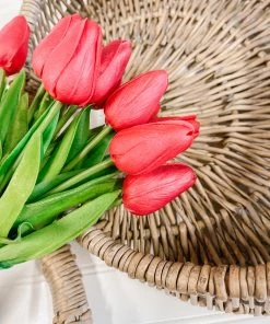 Petals And Blooms Decor Real Touch Tulip Bundle | Red