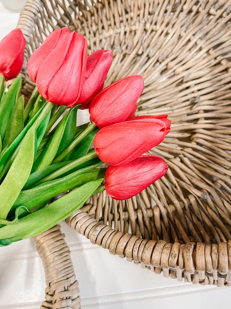 Petals And Blooms Decor Real Touch Tulip Bundle | Red 1 Petals And Blooms Decor Real Touch Tulip Bundle | Red