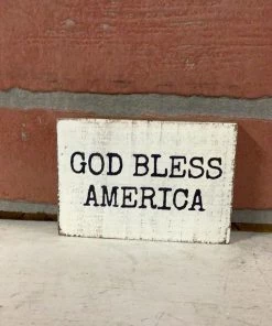 Petals And Blooms Home Decor Block Sign “god Bless America”
