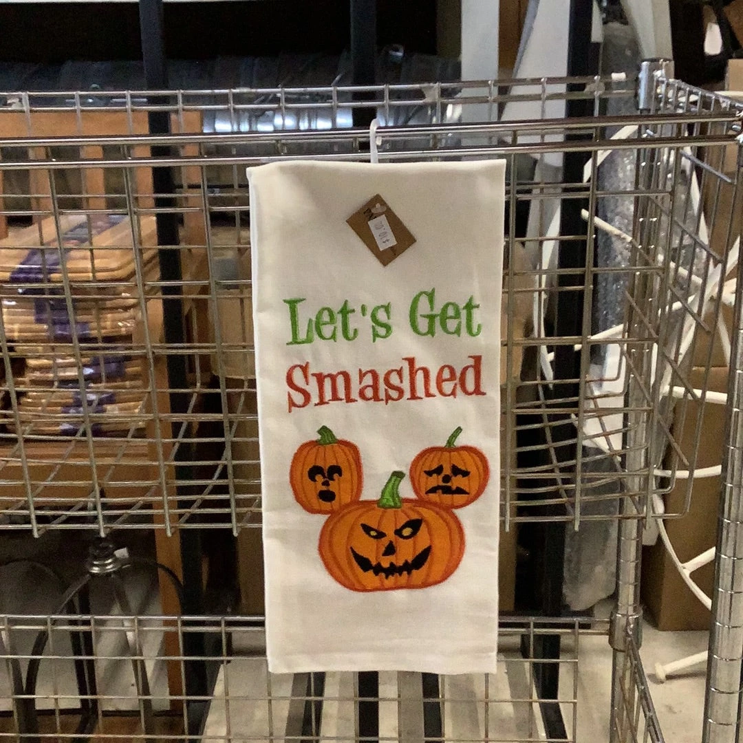 Petals And Blooms Home Decor Fall & Halloween Decor Let’s Get Smashed Pumpkin Dishtowel 1 Petals And Blooms Home Decor Fall & Halloween Decor Let’s Get Smashed Pumpkin Dishtowel