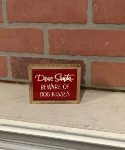 Petals And Blooms Home Decor Box Sign Mini - Dog Kisses Signs + Wall Decor