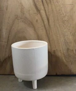 Petals And Blooms Home Decor Cream Vertical Lines With Small Legs