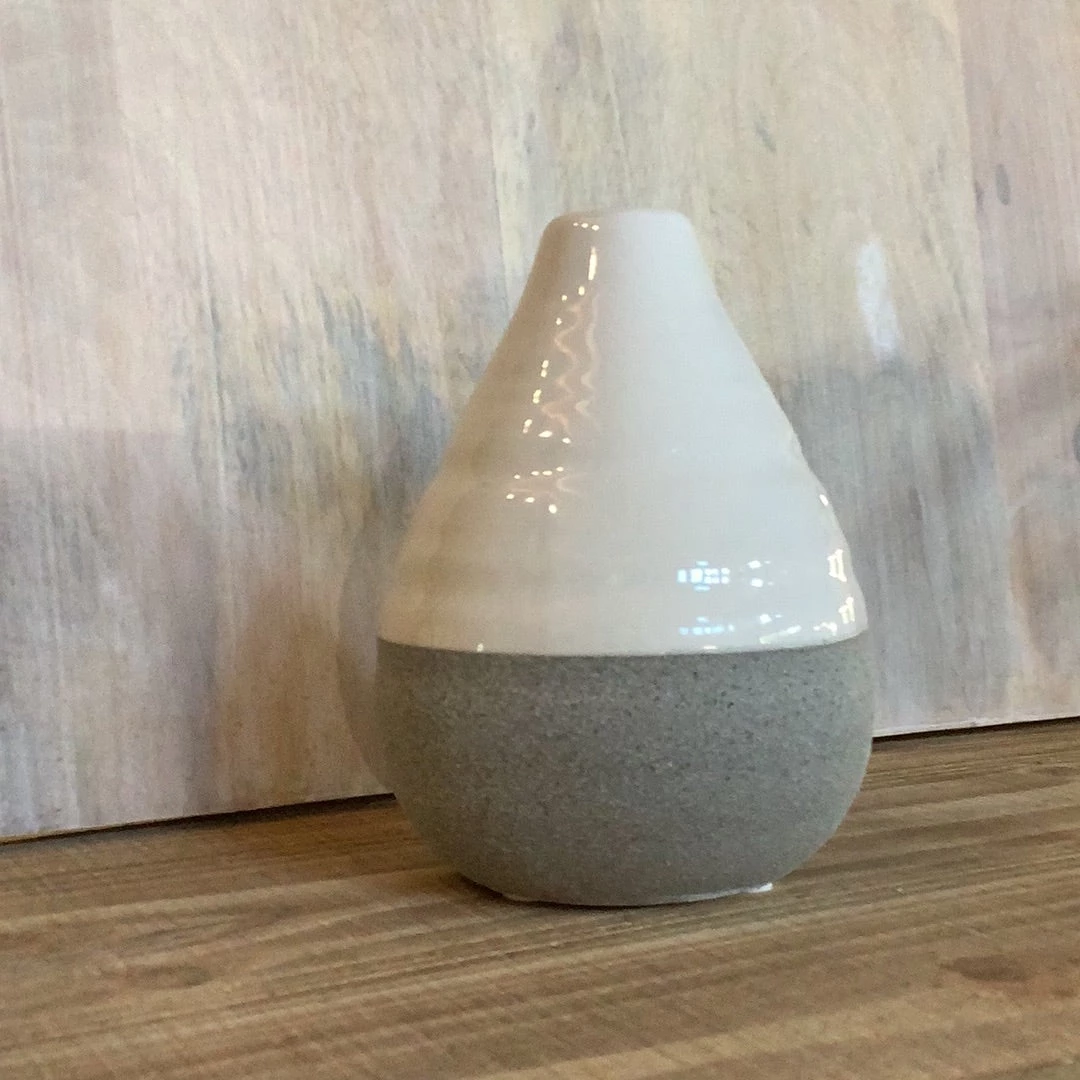 Petals And Blooms Decor Everyday Decor Tall White/Grey 2-Tone Vase 1 Petals And Blooms Decor Everyday Decor Tall White/Grey 2-Tone Vase