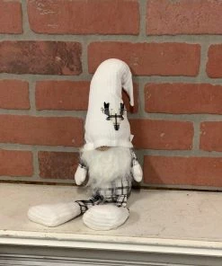 Petals And Blooms Home Decor Gnomes White Gnome With White Deer Hat And Legs