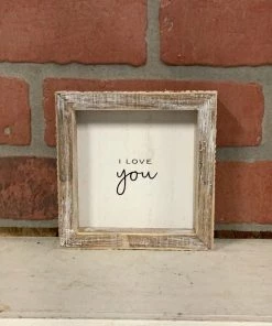 Petals And Blooms Home Decor Signs + Wall Decor Block Sign “I Love You”