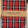 Petals And Blooms Home Decor Christmas Decor Glad Tidings Plaid Tablecloth | 52” X 52”