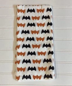 Petals And Blooms Home Decor Halloween Bats Dishtowel Fall & Halloween Decor