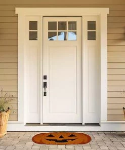 Petals And Blooms Home Decor Fall & Halloween Decor Jack-o-Lantern Door Mat