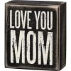 Petals And Blooms Decor Love You Mom Block Sign