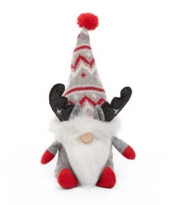 Petals And Blooms Home Decor Gnomes Gnome With Grey Moose Antlers