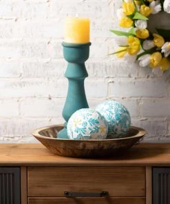 Petals And Blooms Home Decor Round Wooden Dough Bowl Decor